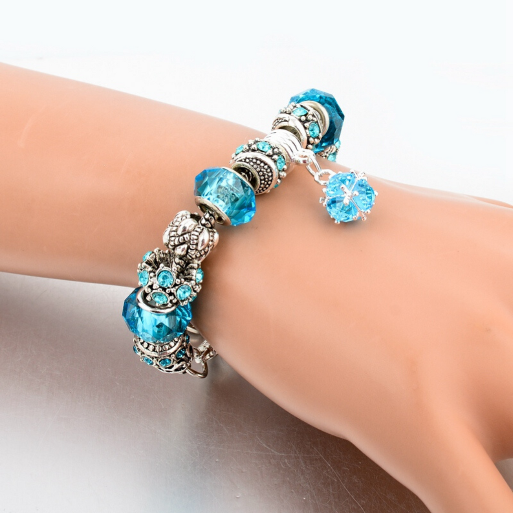 Capital Charms Silver Blue White Star Charm Bracelets for Women and Teen  Girls, Jewelry Gifts Set with Beads and Snake Chain Extender, Adjustable  Bracelet Fit 7.5+1.5 (Blue Star) price in Saudi Arabia